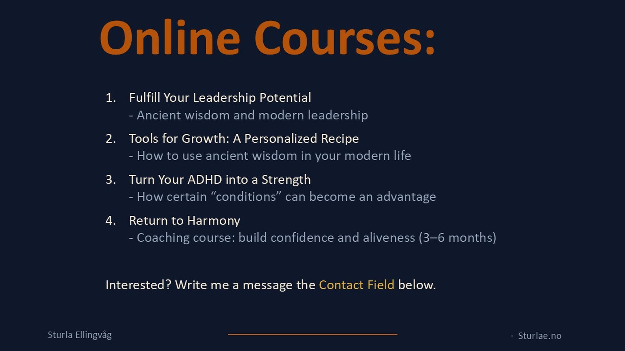 Online Courses